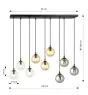 Emibig Pendel Lampe Cosmo Stål Sort | Egnet til 9x E14 - Max 10W